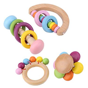 Imagem de AYNEFY Brinquedos de Mastigação de Papagaio, Balanço de Mastigação de Madeira para Periquito e Cacatua, Suporte de Jogo de Escalada de Pássaros Multicoloridos para Periquitos e Conures