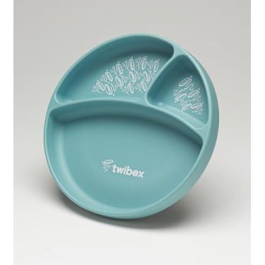 Imagem de Prato em Silicone com Divisória e Ventosa Twibex (Azul)