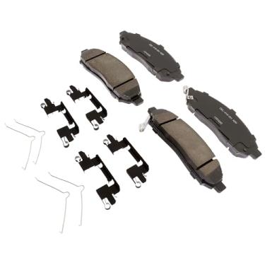 Imagem de ACDelco Professional 17D1094CHF1 Kit de pastilhas de freio a disco frontal de cerâmica com molas e clipes