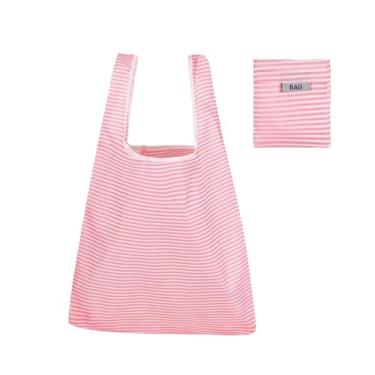 Imagem de 1 sacola de grande capacidade, bolsa de compras leve e dobrável, bolsa de compras feminina, Colorido.