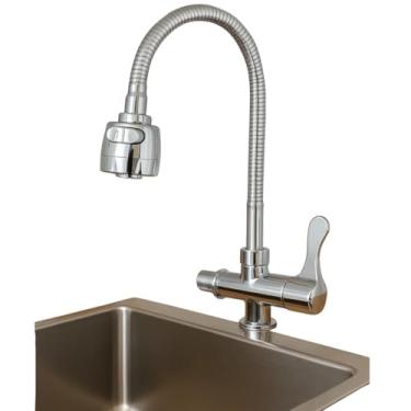 Imagem de Torneira Flexível Gourmet 27 cm com Arejador Duplo 360° – Misturador Giratório, Bica Móvel com Mangueira Flexível, Jato e Ducha, Instalação Fácil para Cozinha, Lavanderia e Tanque – Mia Utilidades