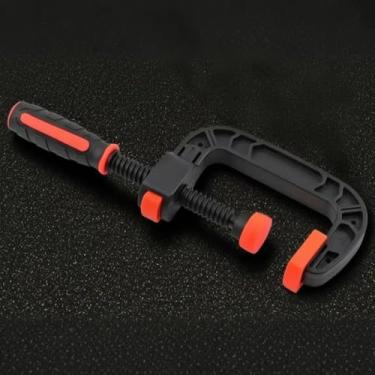 Imagem de Conjunto de grampos C, grampos para marcenaria, braçadeira C de borracha de plástico forte com força de fixação, ideal para a maioria dos projetos de bricolagem, marcenaria e fixação doméstica