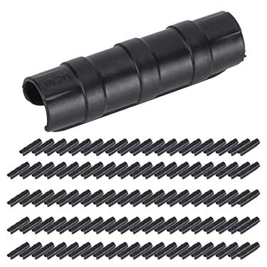 Imagem de Phefop 100pcs Braçadeiras de Estufa Clipe de Filme Plástico Jardim Quadro Tubo Conector para Aplicações de Rede e Sombreamento (20 preto)
