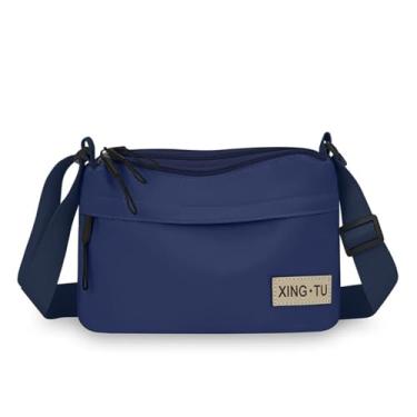 Imagem de Bolsa transversal feminina, bolsa transversal de lona para mulheres, bolsa de mão estilo minimalista casual adequada para viagens diárias, Azul E, Lx11-b-0083-05