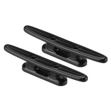 Imagem de Chuteira de nylon para doca de barco de 10 cm, pacote com 2, canoas, caiaques, pequenos prendedores de corda para convés marítimos, canoas, caiaques, decoração, preta