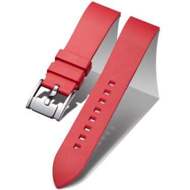 Imagem de BINLUN Pulseiras de relógio de silicone de liberação rápida Fluororubber Pulseiras de relógio 19 mm 20 mm 21 mm 22 mm 24 mm Pulseira de reposição Smartwatch de borracha para homens e mulheres preto/marrom/azul/vermelho/verde/laranja