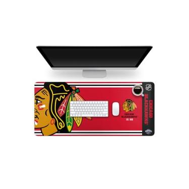 Imagem de FOCO NHL Official Established Primary Logo Wordmark Home Office Desk Pad Mouse Pad 89 cm x 41 cm (Chicago Blackhawks, Chicago Blackhawks)