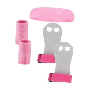 Imagem de rockible Conjunto de pulseiras de ginástica com alças para barra de ginástica e faixa de cabeça para treino, S