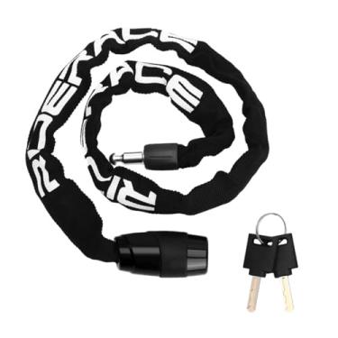 Imagem de HOUSON Cadeado de corrente de bicicleta 95 cm (5 mm de espessura) | liga de zinco e trava dupla | com revestimento protetor | para bicicletas/e-bikes/motocicletas