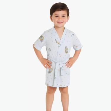 Imagem de Roupão Infantil Malha Felpuda Com Capuz 230g-m² Bene Casa