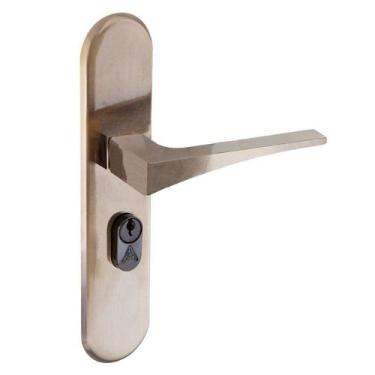 Imagem de Fechadura Entrada Espelho S4cm Latonado Maxx Aliança - Aliança Metalúr