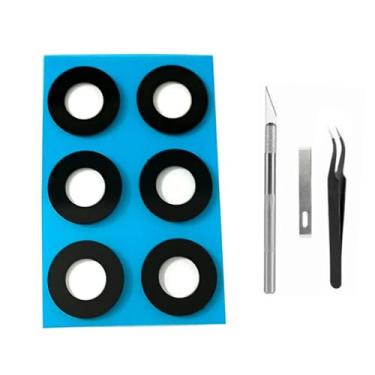 Imagem de 2 conjuntos de lentes de câmera traseira de vidro de substituição de vidro para Samsung Galaxy A16, com kit de ferramentas de reparo