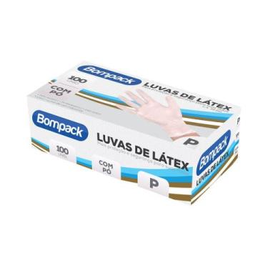 Imagem de Luva de Latex Bompack com Pó 100 Unidades P