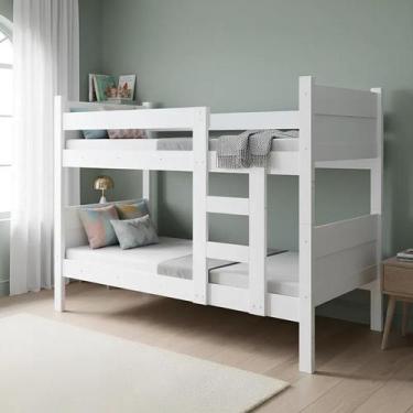 Imagem de Beliche 100% Mdf Fortaleza - Duas Camas Solteiro Compacta e Moderna Br