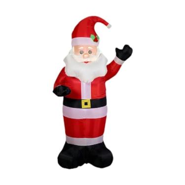 Imagem de oshhni Decoração de Natal Inflável com Papai Noel e Luzes LED Embutidas - Ideal para, Jardim e Gramado