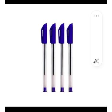 Imagem de Conjunto de 12 Canetas Esferográficas Azuis, Corpo Transparente com Tampa, Escrita Suave para Escritório e Escola.