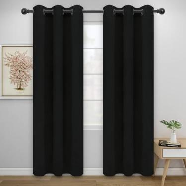 Imagem de Cortinas Easy-Going Blackout 2 painéis 117x213 cm pretas