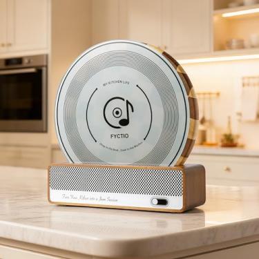 Imagem de FYCTIO Conjunto de tábua de corte, tábua de corte quadriculada de madeira e vidro para cozinha, tábua de cortar estilo retrô com suporte, bandeja de servir, conjunto de presente, ideal para carne, pão