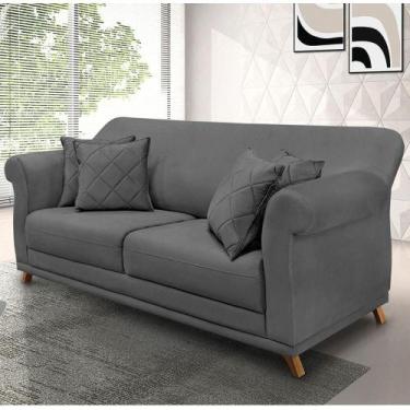 Imagem de Sofá 2 Lugares Pé De Madeira Julieta 160 Cm Suede S04 - D'rossi Cor Ci