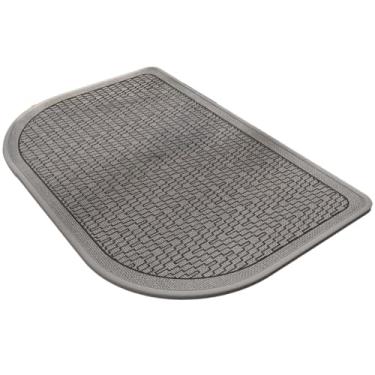 Imagem de Absorvente de água de secagem rápida, tapete de entrada de baixo perfil, cinza, 40 x 60 cm, tapete de banheiro 40 x 60 cm, tapete de borracha antiderrapante, design geométrico moderno