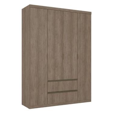 Imagem de Guarda Roupa Solteiro Nobre 4 Portas Rustic Acetinado - Thb