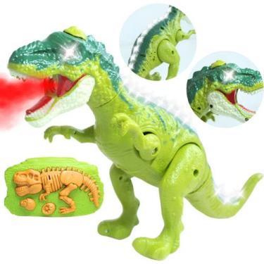 Imagem de Brinquedo Dinossauro Com Luzes E Fumaça Para Crianças - GBG STORE