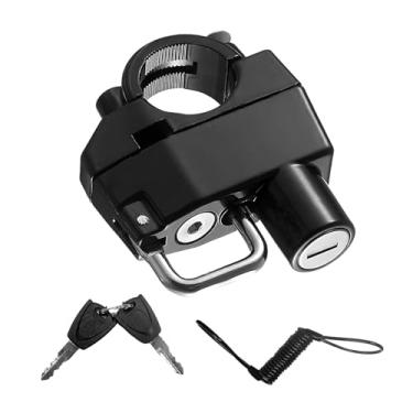 Imagem de NYTKL 2 peças de trava de capacete de motocicleta, travas de guidão de liga de alumínio de segurança antifurto com 2 chaves, gancho de suporte de capacete de segurança à prova de adulteração para