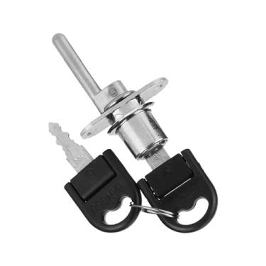 Imagem de Mingzhe Fechadura de Móveis de 2 Unidades, Segurança de Armário de Guarda-roupa de Gavetas de Liga de Zinco Com Chaves, Fechaduras de Acessórios de Mesa de Escritório (Fechadura única prateada de