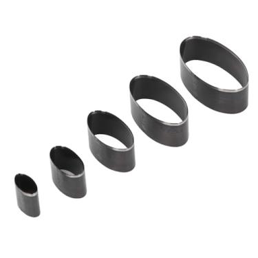 Imagem de LiebeWH Moldes de Corte de Couro 5 Peças, Cortador de Perfurador de Liga de Aço, Formas Ovais Versáteis 20-60mm, Ideal para Artesanato Em Couro e Tecido