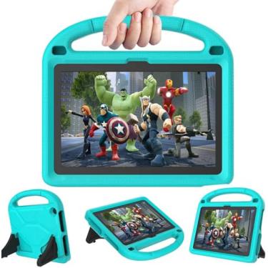 Imagem de Capa infantil para New Tab 10 polegadas 2023, DICEKOO leve, à prova de choque, antiderrapante, com alça de suporte para tablet Tab 10 polegadas - Turquesa