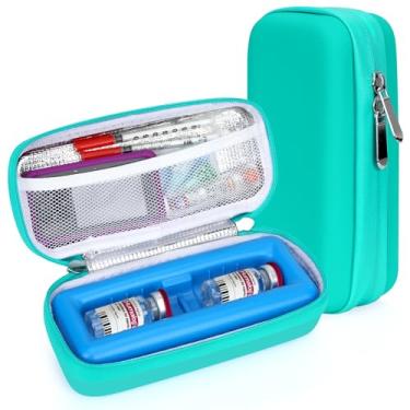 Imagem de YOUSHARES Estojo de viagem para refrigerador de insulina - Bolsa de transporte para diabetes aprovada pela TSA mantém os medicamentos frescos, organizador de medicamentos para diabéticos, protetor de