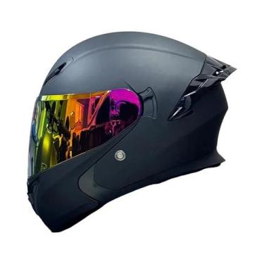 Imagem de Capacete De Motocicleta Unissex Aprovado Pelo DOT Com Visor Duplo Prot