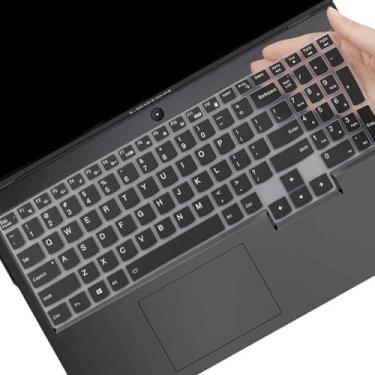 Imagem de Capa de teclado para laptop Lenovo Legion 5 5i 5p 5pi 7i 39.6 cm 43.9 cm gamer / Lenovo Legion 5 5i Pro/Legion Slim 7 7i 15.6/Legion 7 40.6 cm/Ideapad Gaming 3 3i Laptop US Keyboard Skin (preto)