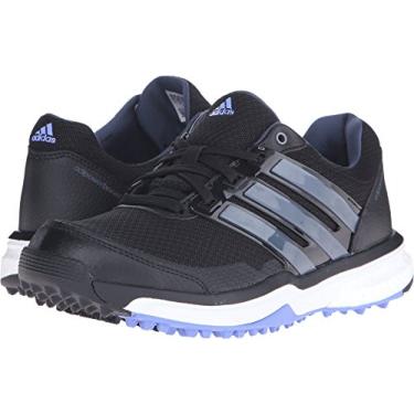 Imagem de adidas Tênis de golfe feminino W Adipower S Boost II Spikeless, Núcleo Preto/Onix/Azul Baja, 6