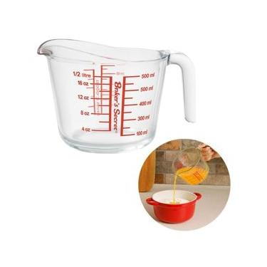 Imagem de Jarra Medidora Graduada em Vidro 500ml Com Alça Cozinha