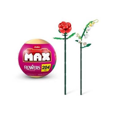 Imagem de Blocos de Montar Max Premium Flowers - Rosa 204 pçs