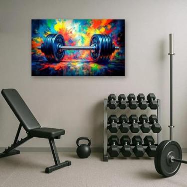Imagem de Quadro Fitness Academia Musculação | Arte Motivacional Força e Determinação | Decoração para Parede Gym e Área de Treino | Painel em MDF Resistência Premium | Visual Moderno Estimulante (20x30)