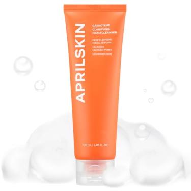 Imagem de Aprilskin Carrotene Clarifying Foam Cleanser | Vegan, Cruelty Free | Oily, Sensitive, Acne-Prone Skin | Deep cleansing with BHAs & Sebum controlling | 120ml | No sulfates and Artificial Fragrance