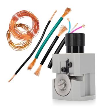 Imagem de Asixxsix Máquina de tiragem de fio manual com 5 lâminas, Stripper de fio portátil de 2-20mm com profundidade ajustável da lâmina, para reciclagem de cabo de cobre de sucata e DIY