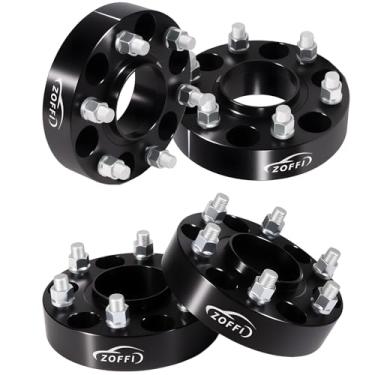 Imagem de ZOFFI Espaçador de roda 6 x 135 para Ford F150 2015-2025, espessura de 3,8 cm com pinos Hubcentric M14x1,5 de 87,1 mm, adaptadores de roda de 6 terminais para expedição F150, Navigator 4 peças, cor