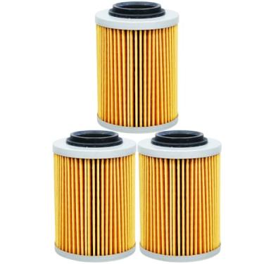 Imagem de 3 peças 420956123 Filtro de óleo 420956120 para Can Am Maverick X3 2017-2024 Max Turbo R RR 2019-2024 Ryker STD 600 900 ACE Sea-Doo Ski-Doo Spark 2 Up 3 Up, com anel O
