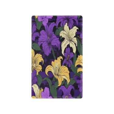 Imagem de Wassud Capa de interruptor de luz, placa de parede decorativa para tomadas elétricas, flores em fundo preto, em branco, 11 x 6 cm