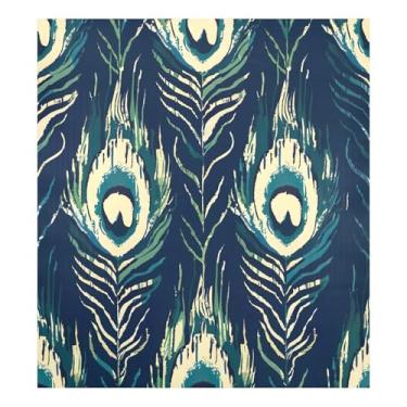 Imagem de Qilmy Linda capa de ímã de lava-louças de penas coloridas 58 x 66 cm capas decorativas de geladeira para porta frontal adesivo magnético para máquina de lavar louça painel de geladeira decalque para