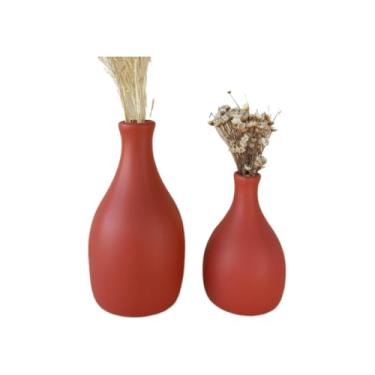 Imagem de Vaso Decorativo De CerâMica — Adequado Para Arranjos Florais, DecoraçãO De Interiores, Salas De Estar E Mesas De Jantar(FERRUGEM)