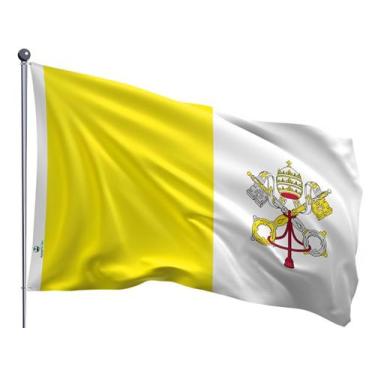 Imagem de Bandeira Do Vaticano Estampada Tamanho Oficial 0,90x1,28m - Pátria Bor