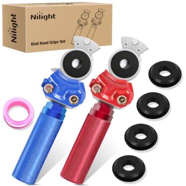 Imagem de Nilight Glad Hands Grips Conjunto com vedações Kit de Alças de Extensão Gladhand Resistentes Conectores de Acoplamento de Mangueira de Ar de Freio de Emergência e Serviço para Sistema de Freio de