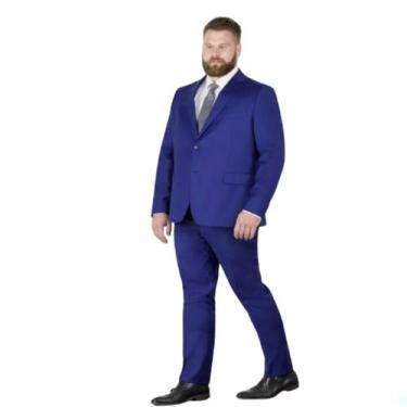Imagem de Terno Plus Size Masculino Elegante Qualidade - Fressart, Azul marinho,