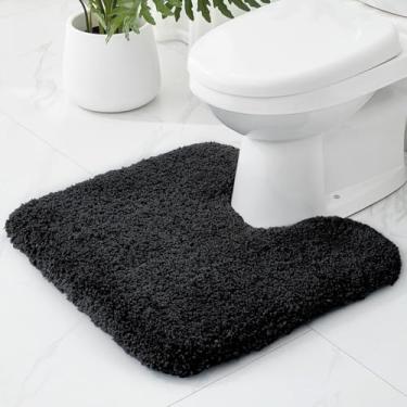 Imagem de Ruggnovea Tapetes de banheiro 56 cm x 61 cm, tapete de banho macio e felpudo ultra grosso, forro antiderrapante de espuma de alta densidade, tapetes de banho laváveis na máquina para piso de banheiro