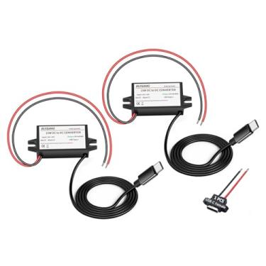 Imagem de BUISAMG Conversor Dc 24V 12V Para 5V, Adaptador De Alimentação Módulo Redutor Compatível Com Raspberry Pi 4, Celular, Energia Solar, Usb C Fêmea Carro (Pacote 2)