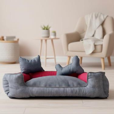 Imagem de Cama Pet Extra Grande Gorgopet – Impermeável e Confortável para Cães de Porte Grande (Chumbo)